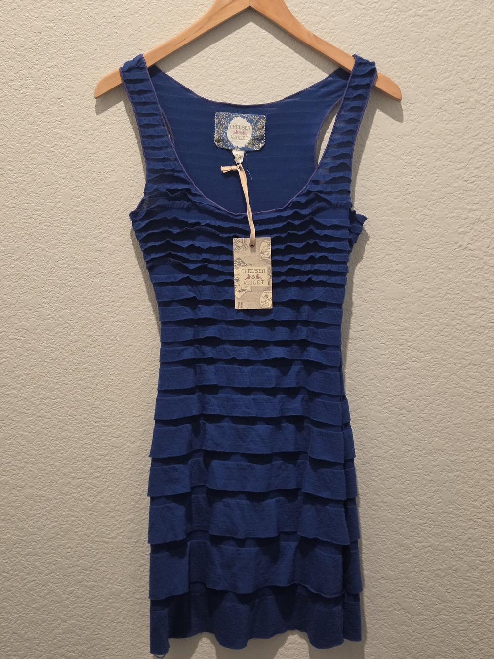 Chelsea & Violet Royal Blue Ruffle Tank Dress NWT